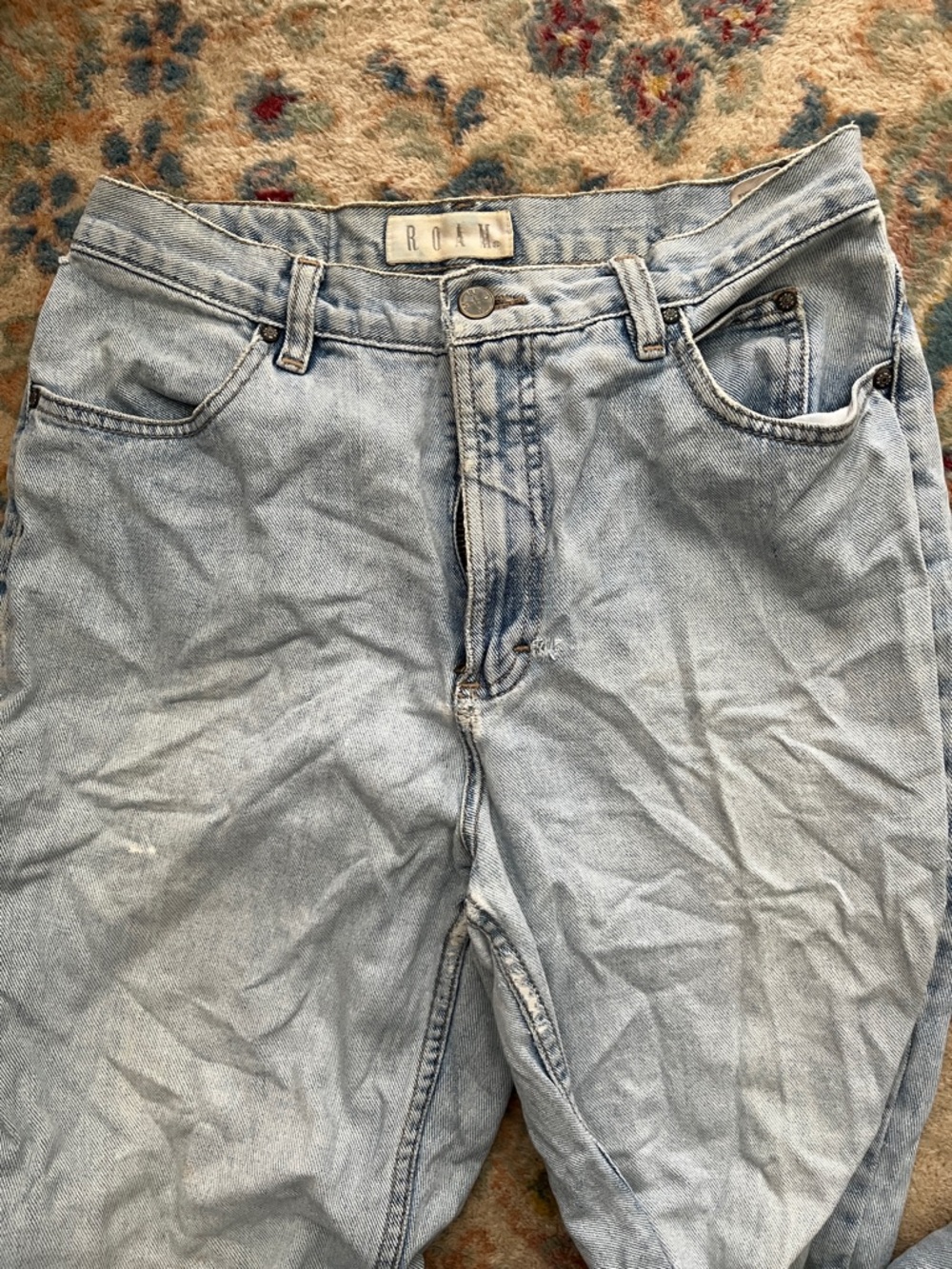 Pre-worn an repaired ROAM pants